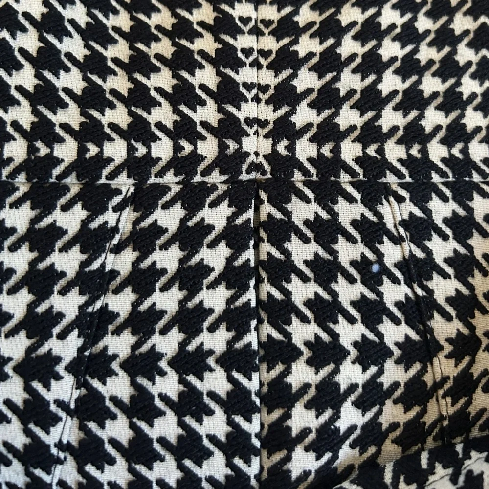 Akris Punto Belted Houndstooth Peplum Jacket Black White Zip-Up Luxury Size 10 - Picture 11 of 16